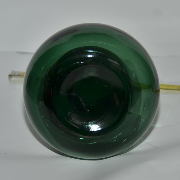 large green glass decorative jug decanter bottle home decor - Picture 8 of 13